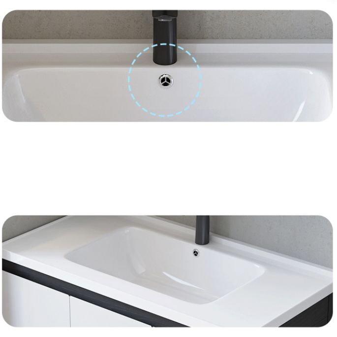 Modern Single Bathroom Vanity White Ceramic Rectangular Wall Mount Vanity Set Clearhalo 'Bathroom Remodel & Bathroom Fixtures' 'Bathroom Vanities' 'bathroom_vanities' 'Home Improvement' 'home_improvement' 'home_improvement_bathroom_vanities' 1200x1200_af7baac6-0269-48c8-b76a-92beb10663b1