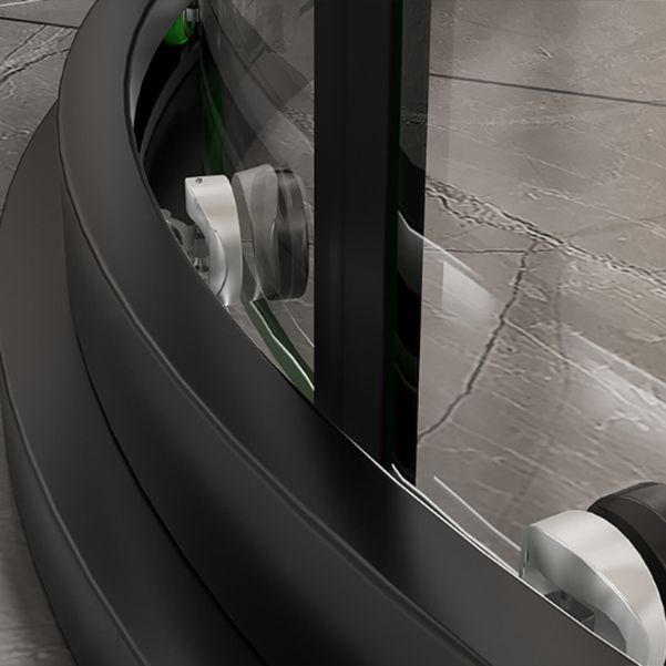 Round Frame Shower Enclosure Double Sliding Tempered Glass Shower Stall Clearhalo 'Bathroom Remodel & Bathroom Fixtures' 'Home Improvement' 'home_improvement' 'home_improvement_shower_stalls_enclosures' 'Shower Stalls & Enclosures' 'shower_stalls_enclosures' 'Showers & Bathtubs' 1200x1200_af823a46-5b34-40bf-9554-4fccb9ab9d93