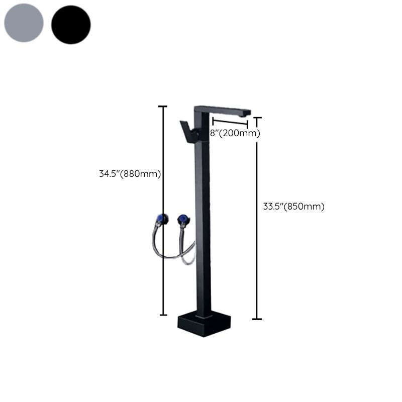 Floor Mounted All Bronze Freestanding Tub Filler Freestanding High Arc Tub Filler Trim Clearhalo 'Bathroom Remodel & Bathroom Fixtures' 'Bathtub Faucets' 'bathtub_faucets' 'Home Improvement' 'home_improvement' 'home_improvement_bathtub_faucets' 1200x1200_af82d9b1-07f2-436f-9e1a-fe8a44e6d22f