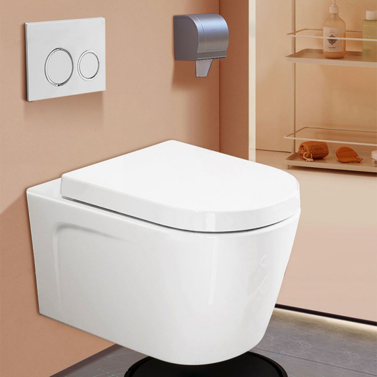 Contemporary Toilet Bowl One Piece Toilet Wall Mount Porcelain Flush Toilet Clearhalo 'Bathroom Remodel & Bathroom Fixtures' 'Home Improvement' 'home_improvement' 'home_improvement_toilets' 'Toilets & Bidets' 'Toilets' 1200x1200_af880629-f5a8-49a6-864f-484f8ea4ff72