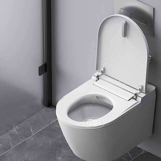 Contemporary Elongated White Heated Seat Dryer Wall Mounted Bidet Clearhalo 'Bathroom Remodel & Bathroom Fixtures' 'Bidets' 'Home Improvement' 'home_improvement' 'home_improvement_bidets' 'Toilets & Bidets' 1200x1200_afa10afc-8886-4c05-b891-6e2e8c956d52