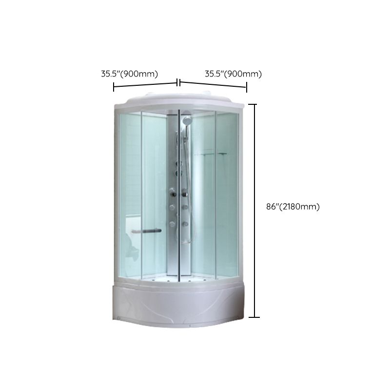 Round Tempered Glass Shower Stall Easy Clean Glass Shower Stall Clearhalo 'Bathroom Remodel & Bathroom Fixtures' 'Home Improvement' 'home_improvement' 'home_improvement_shower_stalls_enclosures' 'Shower Stalls & Enclosures' 'shower_stalls_enclosures' 'Showers & Bathtubs' 1200x1200_afa12d98-5d46-49b3-8c98-155ec8f64194