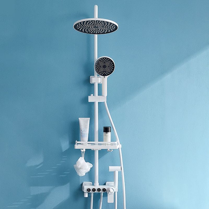 Contemporary Copper Shower System Wall Mounted Shower System with Hand Shower Clearhalo 'Bathroom Remodel & Bathroom Fixtures' 'Home Improvement' 'home_improvement' 'home_improvement_shower_faucets' 'Shower Faucets & Systems' 'shower_faucets' 'Showers & Bathtubs Plumbing' 'Showers & Bathtubs' 1200x1200_afa5db91-4a5f-4149-94e9-7e4a2b872dd5