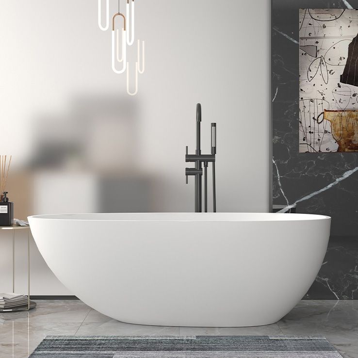 Freestanding Soaking Bathtub Antique Finish Oval Modern Bath Clearhalo 'Bathroom Remodel & Bathroom Fixtures' 'Bathtubs' 'Home Improvement' 'home_improvement' 'home_improvement_bathtubs' 'Showers & Bathtubs' 1200x1200_afb3106a-1098-4990-9fbd-b96c6d5f3fa7