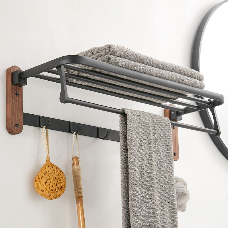 Solid Wood Bathroom Accessory Set Foldable Metal Bathroom Hardware Clearhalo 'Bathroom Hardware Sets' 'Bathroom Hardware' 'Bathroom Remodel & Bathroom Fixtures' 'bathroom_hardware_sets' 'Home Improvement' 'home_improvement' 'home_improvement_bathroom_hardware_sets' 1200x1200_afb36ada-b2aa-477d-ae00-0b5964374b14