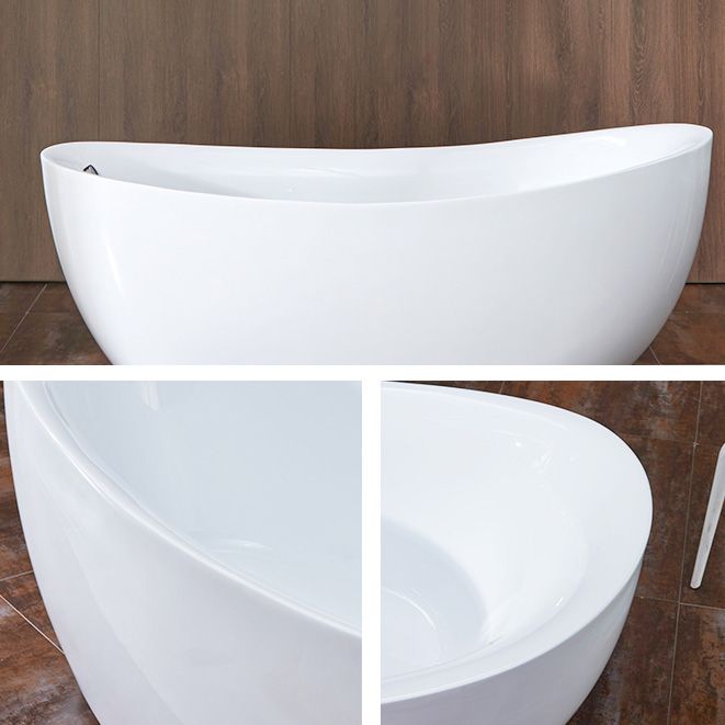 Modern Stand Alone Bathtub White Oval Acrylic Soaking Back to Wall Bath Clearhalo 'Bathroom Remodel & Bathroom Fixtures' 'Bathtubs' 'Home Improvement' 'home_improvement' 'home_improvement_bathtubs' 'Showers & Bathtubs' 1200x1200_afbc75dd-185e-46a9-b49a-f03710c18c7e