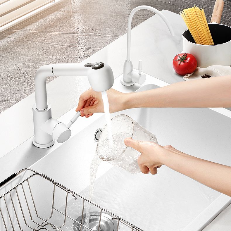Kitchen Sink Ceramic Rectangular Anti-spill Pull-out Faucet Sink Clearhalo 'Home Improvement' 'home_improvement' 'home_improvement_kitchen_sinks' 'Kitchen Remodel & Kitchen Fixtures' 'Kitchen Sinks & Faucet Components' 'Kitchen Sinks' 'kitchen_sinks' 1200x1200_afc17550-02c1-48a1-88ab-78507474912b