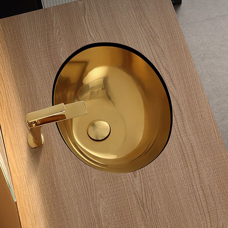 Oval Undermount Bathroom Sink Stainless Steel Shut-Off Valve Included Bathroom Sink Clearhalo 'Bathroom Remodel & Bathroom Fixtures' 'Bathroom Sinks & Faucet Components' 'Bathroom Sinks' 'bathroom_sink' 'Home Improvement' 'home_improvement' 'home_improvement_bathroom_sink' 1200x1200_afc2e387-dc4a-45bc-a2e5-7250c8f78cfa