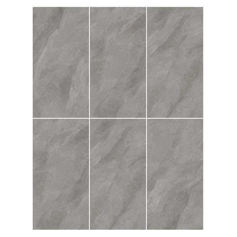 Rectangular Floor Tile Vintage Matte Gray Floor and Wall Tile - Clearhalo