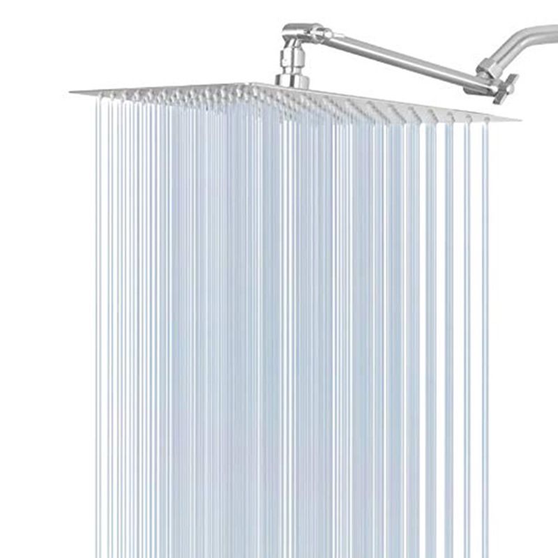 Stainless Steel Fixed Shower Head Rain Fall Wall-Mount Showerhead with Extension Arm Clearhalo 'Bathroom Remodel & Bathroom Fixtures' 'Home Improvement' 'home_improvement' 'home_improvement_shower_heads' 'Shower Heads' 'shower_heads' 'Showers & Bathtubs Plumbing' 'Showers & Bathtubs' 1200x1200_afca1d4a-d42d-493a-a9f1-d94742d5ca34