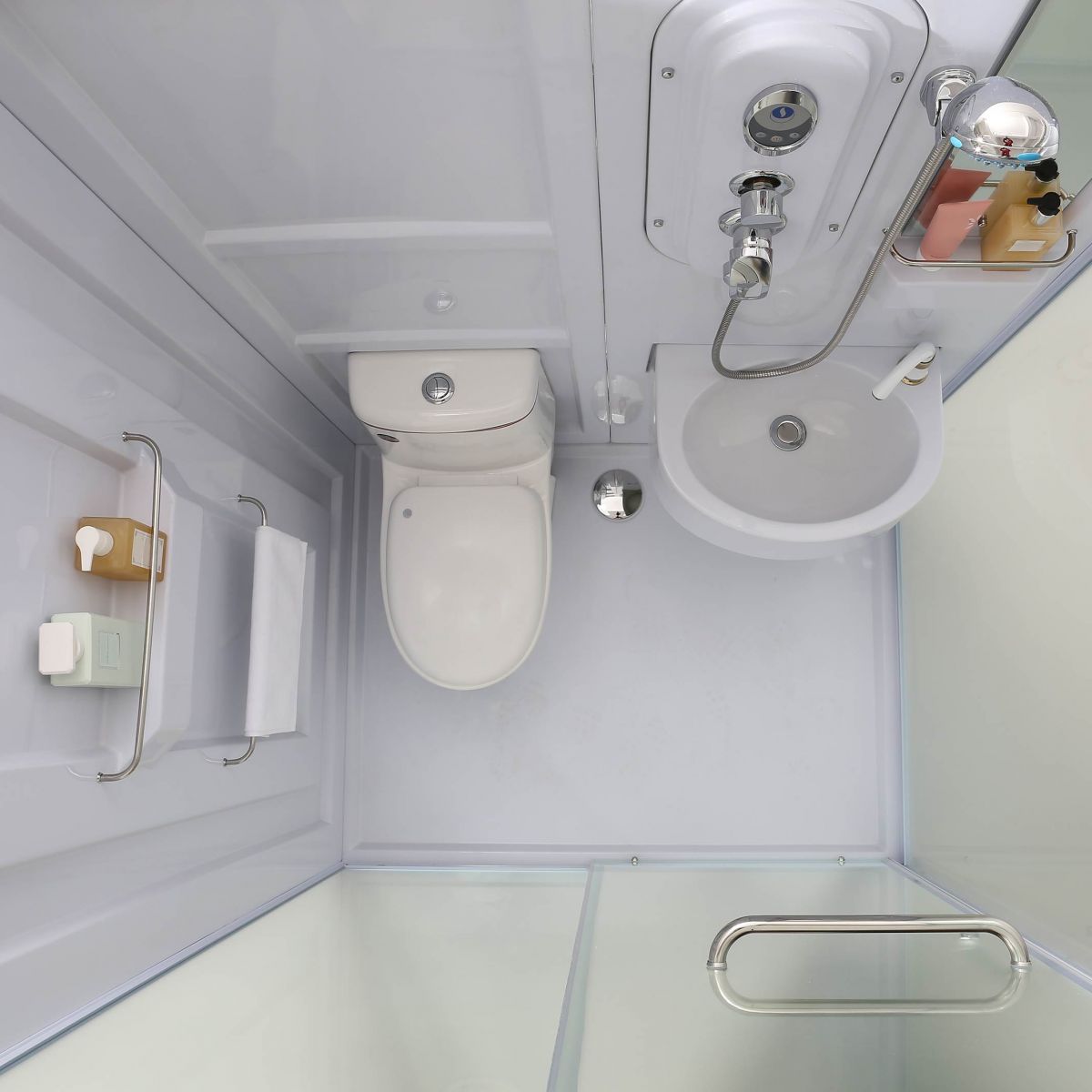 Framed Single Sliding Shower Kit Frosted Rectangle Shower Stall Clearhalo 'Bathroom Remodel & Bathroom Fixtures' 'Home Improvement' 'home_improvement' 'home_improvement_shower_stalls_enclosures' 'Shower Stalls & Enclosures' 'shower_stalls_enclosures' 'Showers & Bathtubs' 1200x1200_affa6344-ea44-4324-9c27-6220294bbe68