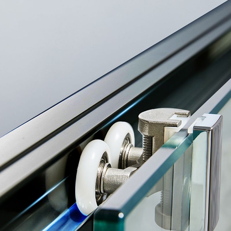 One-shaped Sliding Shower Bath Door Transparent Tempered Glass Shower Door Clearhalo 'Bathroom Remodel & Bathroom Fixtures' 'Home Improvement' 'home_improvement' 'home_improvement_shower_tub_doors' 'Shower and Tub Doors' 'shower_tub_doors' 'Showers & Bathtubs' 1200x1200_b017485d-18eb-4eac-b0a7-94a0d289a176