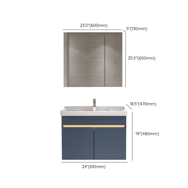 Glam Bathroom Vanity Ceramic Top with Soft Close Door Wall Mount Space Saver Vanity Clearhalo 'Bathroom Remodel & Bathroom Fixtures' 'Bathroom Vanities' 'bathroom_vanities' 'Home Improvement' 'home_improvement' 'home_improvement_bathroom_vanities' 1200x1200_b01c8aca-0fde-4c70-b5d4-51bb51e67fe0