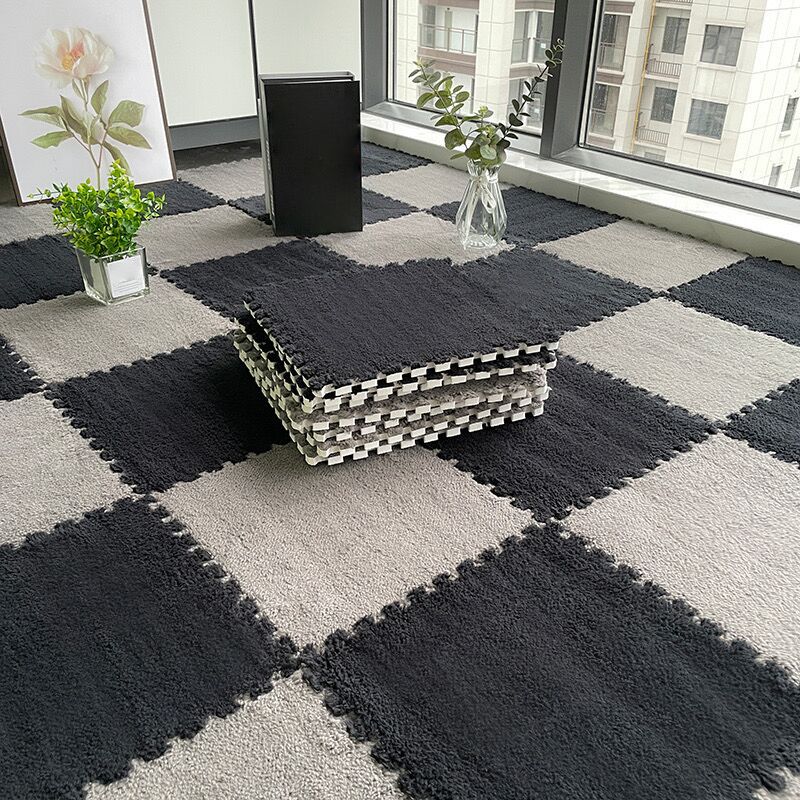 Dark Color Level Loop Carpet Tile Non-Skid Interlocking Bedroom Carpet Tiles Clearhalo 'Carpet Tiles & Carpet Squares' 'carpet_tiles_carpet_squares' 'Flooring 'Home Improvement' 'home_improvement' 'home_improvement_carpet_tiles_carpet_squares' Walls and Ceiling' 1200x1200_b0506895-0b1e-4644-a5a6-9f4d80fc1fe7