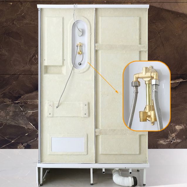 Framed Tempered Glass Shower Kit Included Framed Shower Stall in White without Toilet Clearhalo 'Bathroom Remodel & Bathroom Fixtures' 'Home Improvement' 'home_improvement' 'home_improvement_shower_stalls_enclosures' 'Shower Stalls & Enclosures' 'shower_stalls_enclosures' 'Showers & Bathtubs' 1200x1200_b05305a2-dd5c-45b4-83a4-4e4c9c92083c