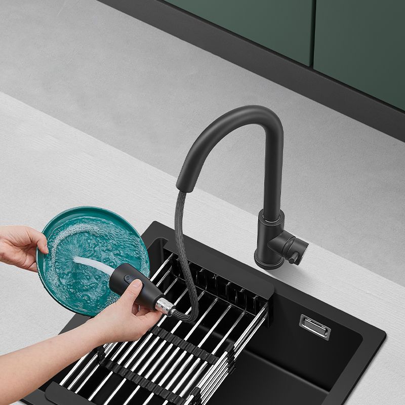 Quartz Kitchen Sink Single Bowl Kitchen Sink with Drain Strainer Kit Clearhalo 'Home Improvement' 'home_improvement' 'home_improvement_kitchen_sinks' 'Kitchen Remodel & Kitchen Fixtures' 'Kitchen Sinks & Faucet Components' 'Kitchen Sinks' 'kitchen_sinks' 1200x1200_b058531e-c7b7-439c-a25a-742e84c2043c