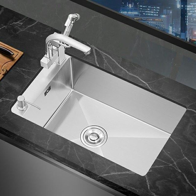 Modern Style Kitchen Sink Stainless Steel Soundproof Kitchen Sink with Basket Strainer Clearhalo 'Home Improvement' 'home_improvement' 'home_improvement_kitchen_sinks' 'Kitchen Remodel & Kitchen Fixtures' 'Kitchen Sinks & Faucet Components' 'Kitchen Sinks' 'kitchen_sinks' 1200x1200_b05f3672-af35-443b-847d-f4290651745c