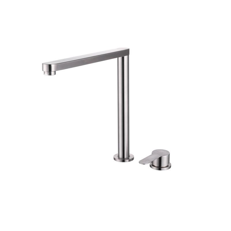 Modern Stainless Steel Kitchen Faucet with Single Handle Lead Free Faucet Clearhalo 'Home Improvement' 'home_improvement' 'home_improvement_kitchen_faucets' 'Kitchen Faucets' 'Kitchen Remodel & Kitchen Fixtures' 'Kitchen Sinks & Faucet Components' 'kitchen_faucets' 1200x1200_b0747fbb-3e06-4a2f-b25a-0aa9cf33a7b5