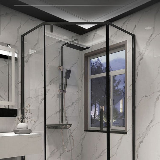 Neo-Angle Framed Shower Enclosure Easy Clean Glass Shower Enclosure Clearhalo 'Bathroom Remodel & Bathroom Fixtures' 'Home Improvement' 'home_improvement' 'home_improvement_shower_stalls_enclosures' 'Shower Stalls & Enclosures' 'shower_stalls_enclosures' 'Showers & Bathtubs' 1200x1200_b076dc87-92c9-40b3-8ad7-d50daea06df2