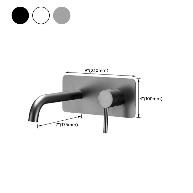 Bathroom Faucet Wall-mounted Lever Handle Multi-function Faucet Clearhalo 'Bathroom Remodel & Bathroom Fixtures' 'Bathroom Sink Faucets' 'Bathroom Sinks & Faucet Components' 'bathroom_sink_faucets' 'Home Improvement' 'home_improvement' 'home_improvement_bathroom_sink_faucets' 1200x1200_b08d16fe-ed6c-4fa5-ac2d-9dab864721ba