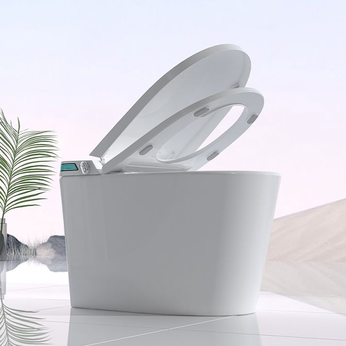 Contemporary 19.6" H White Electronic Toilet Elongated Bidet Seat Clearhalo 'Bathroom Remodel & Bathroom Fixtures' 'Bidets' 'Home Improvement' 'home_improvement' 'home_improvement_bidets' 'Toilets & Bidets' 1200x1200_b0c6f90f-bf35-4f18-87aa-53f3d109e6f2