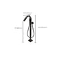 Brass Freestanding Tub Filler with Hose Floor Mounted Bathroom Faucet Clearhalo 'Bathroom Remodel & Bathroom Fixtures' 'Bathtub Faucets' 'bathtub_faucets' 'Home Improvement' 'home_improvement' 'home_improvement_bathtub_faucets' 1200x1200_b0cf861e-e530-4ddb-9cb8-0ac59f9849b0