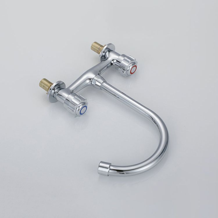 Modern Kitchen Bar Faucet Brass 2 Knob Handle and Supply Lines Bar Prep Kitchen Faucet Clearhalo 'Home Improvement' 'home_improvement' 'home_improvement_kitchen_faucets' 'Kitchen Faucets' 'Kitchen Remodel & Kitchen Fixtures' 'Kitchen Sinks & Faucet Components' 'kitchen_faucets' 1200x1200_b0d0e2e7-a3c6-4c55-8c6c-1bc4ec37cff8