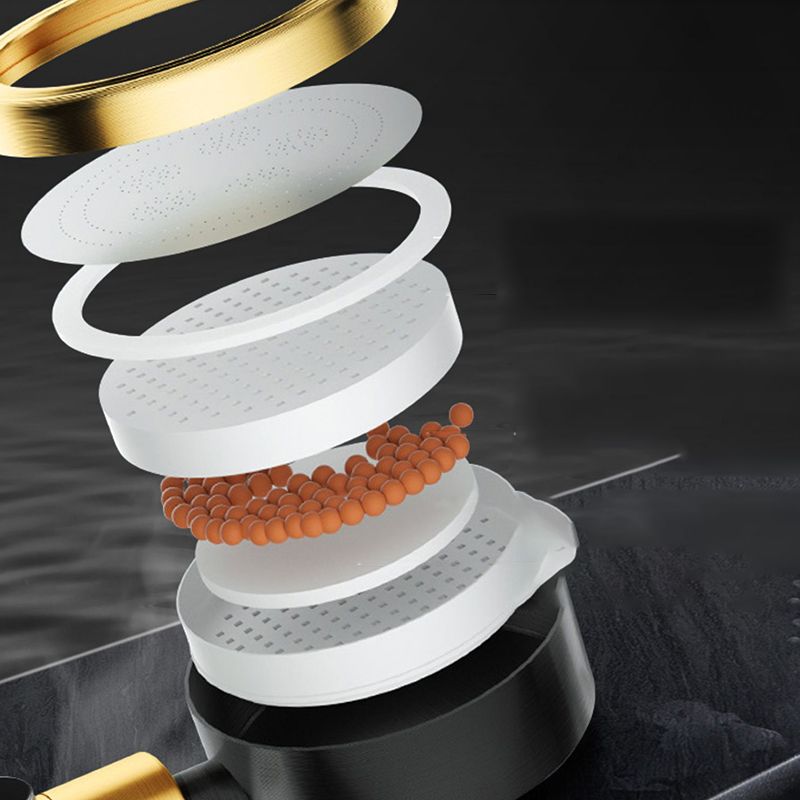 Modern Metal Hand Shower in Black Water Efficient Round Showerhead Clearhalo 'Bathroom Remodel & Bathroom Fixtures' 'Home Improvement' 'home_improvement' 'home_improvement_shower_heads' 'Shower Heads' 'shower_heads' 'Showers & Bathtubs Plumbing' 'Showers & Bathtubs' 1200x1200_b0d33be4-fad4-4898-95e3-9a3d429dd895