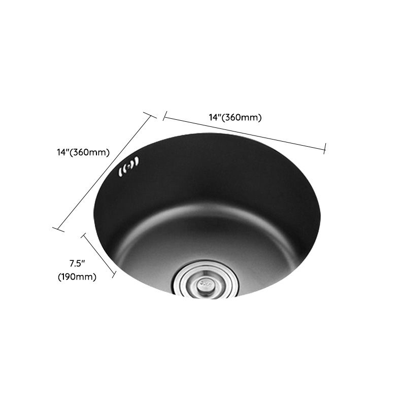 Single Bowl Kitchen Sink Stainless Steel Round Sink with Drain Assembly Clearhalo 'Home Improvement' 'home_improvement' 'home_improvement_kitchen_sinks' 'Kitchen Remodel & Kitchen Fixtures' 'Kitchen Sinks & Faucet Components' 'Kitchen Sinks' 'kitchen_sinks' 1200x1200_b0e3d542-e557-46c6-ab35-cceb3efbb8a2