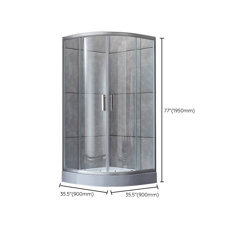 Double Sliding Shower Enclosure Semi-Frameless Corner Shower Enclosure Clearhalo 'Bathroom Remodel & Bathroom Fixtures' 'Home Improvement' 'home_improvement' 'home_improvement_shower_stalls_enclosures' 'Shower Stalls & Enclosures' 'shower_stalls_enclosures' 'Showers & Bathtubs' 1200x1200_b0ef3450-6960-4715-b084-aa77b7c074a8