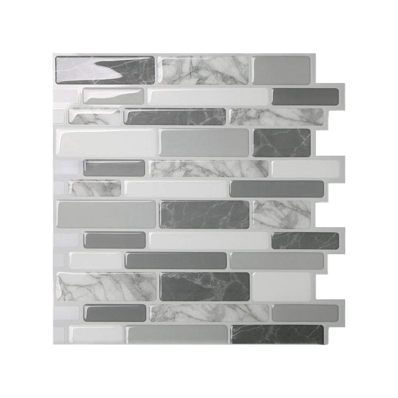 Peel & Stick Subway Tile Stain Resistant Plastic Rectangle Peel and Stick Tile 2 Pack Clearhalo 'Flooring 'Home Improvement' 'home_improvement' 'home_improvement_peel_stick_blacksplash' 'Peel & Stick Backsplash Tile' 'peel_stick_blacksplash' 'Walls & Ceilings' Walls and Ceiling' 1200x1200_b0f5dac2-6a7c-4101-b21c-c5cccbc756aa