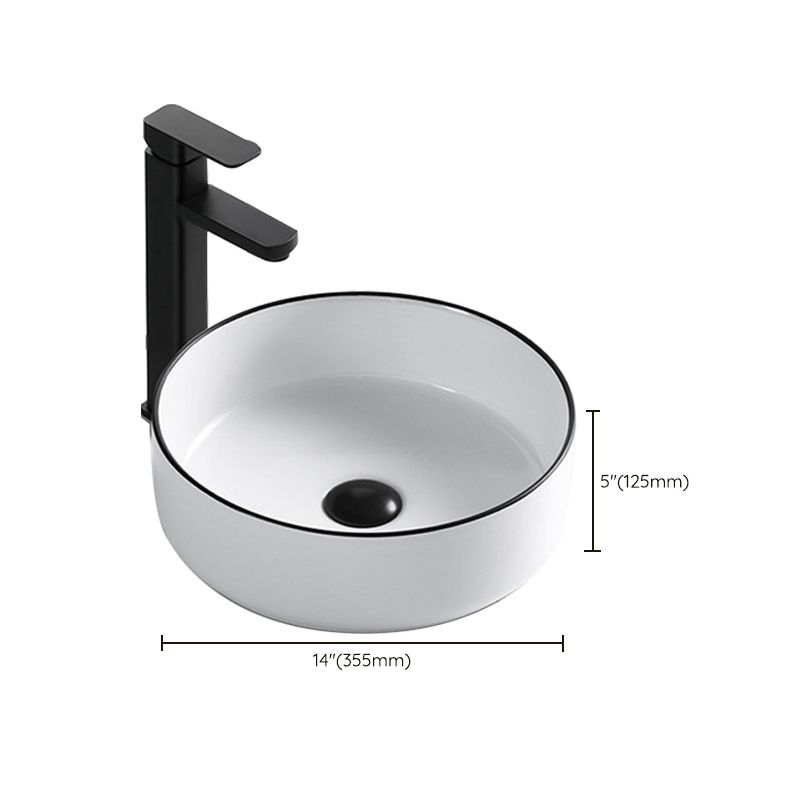 Modern Bathroom Sink Porcelain Rectangular with Overflow and Drain Assembly Basin Sink Clearhalo 'Bathroom Remodel & Bathroom Fixtures' 'Bathroom Sinks & Faucet Components' 'Bathroom Sinks' 'bathroom_sink' 'Home Improvement' 'home_improvement' 'home_improvement_bathroom_sink' 1200x1200_b102ba8c-1857-4531-9438-ca76f96ebebb