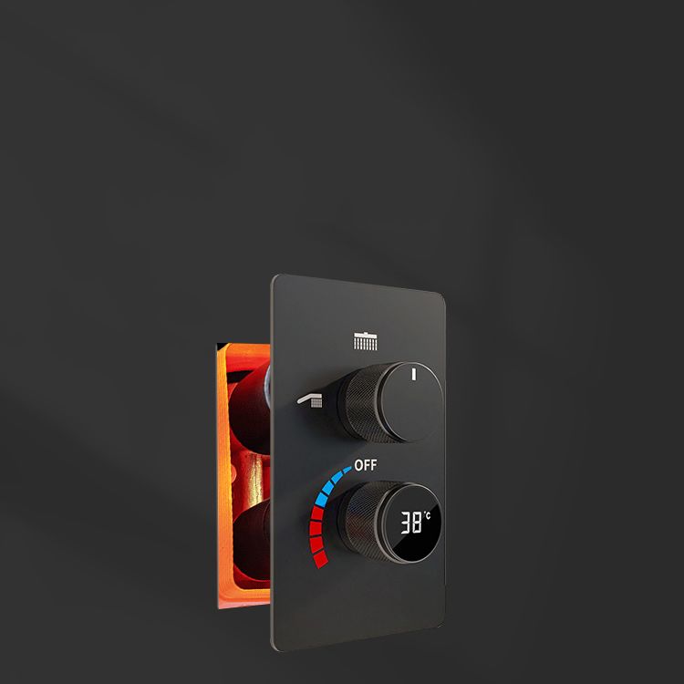 Modern Shower Head Combo Brass Wall Mounted Temperature Control Shower Set Clearhalo 'Bathroom Remodel & Bathroom Fixtures' 'Home Improvement' 'home_improvement' 'home_improvement_shower_faucets' 'Shower Faucets & Systems' 'shower_faucets' 'Showers & Bathtubs Plumbing' 'Showers & Bathtubs' 1200x1200_b127d899-39cc-42dd-9287-9cc85b8257aa