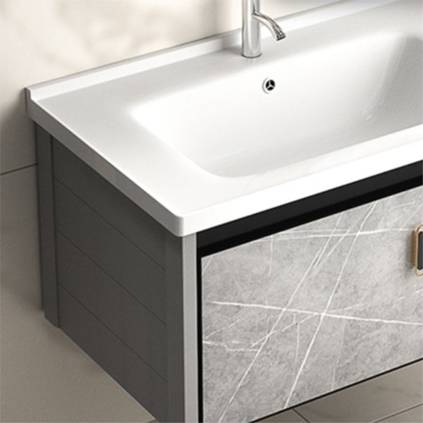 Modern Metal Sink Vanity Wood Wall Mount Faucet Included Bathroom Vanity Clearhalo 'Bathroom Remodel & Bathroom Fixtures' 'Bathroom Vanities' 'bathroom_vanities' 'Home Improvement' 'home_improvement' 'home_improvement_bathroom_vanities' 1200x1200_b12b947f-b536-41cb-943b-9fed1ac4d4a2
