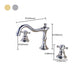 Vintage Widespread Lavatory Faucet, 2 Handle Full Brass Bathroom Vanity Faucet with Drain Clearhalo 'Bathroom Remodel & Bathroom Fixtures' 'Bathroom Sink Faucets' 'Bathroom Sinks & Faucet Components' 'bathroom_sink_faucets' 'Home Improvement' 'home_improvement' 'home_improvement_bathroom_sink_faucets' 1200x1200_b13a598a-f1b0-4ffd-af6e-0cda22318fcd