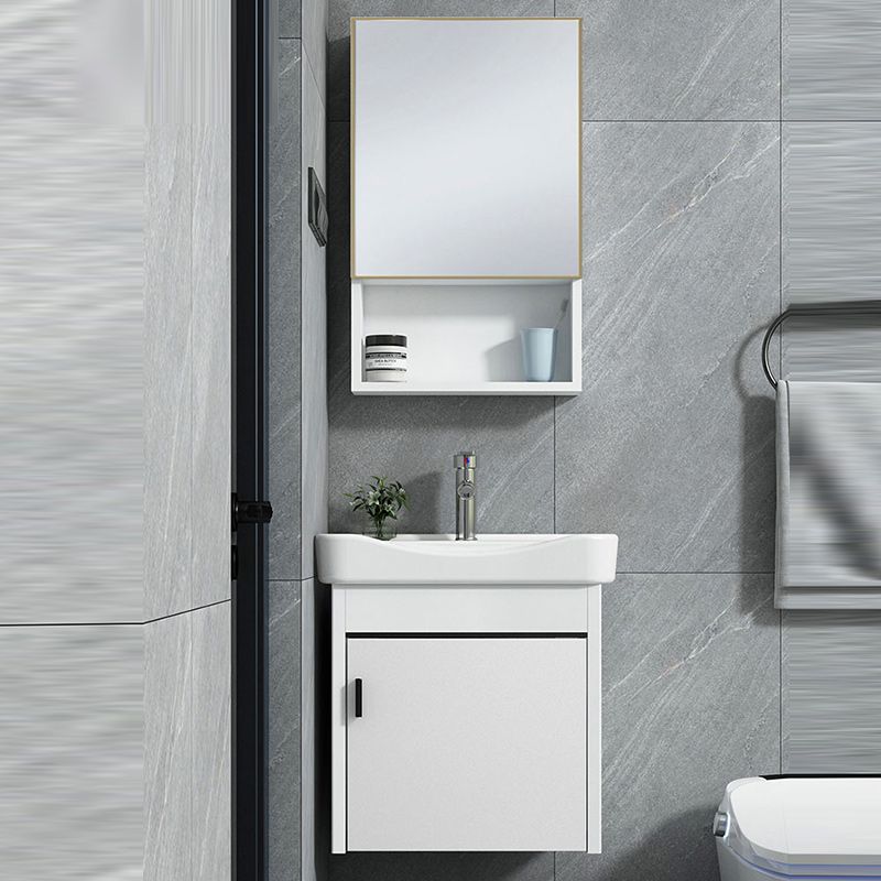 Wall-mounted Bathroom Vanity Modern Single-Sink Space Saver Vanity Clearhalo 'Bathroom Remodel & Bathroom Fixtures' 'Bathroom Vanities' 'bathroom_vanities' 'Home Improvement' 'home_improvement' 'home_improvement_bathroom_vanities' 1200x1200_b151f0e1-0ae8-482c-8969-0e5261f93ac4