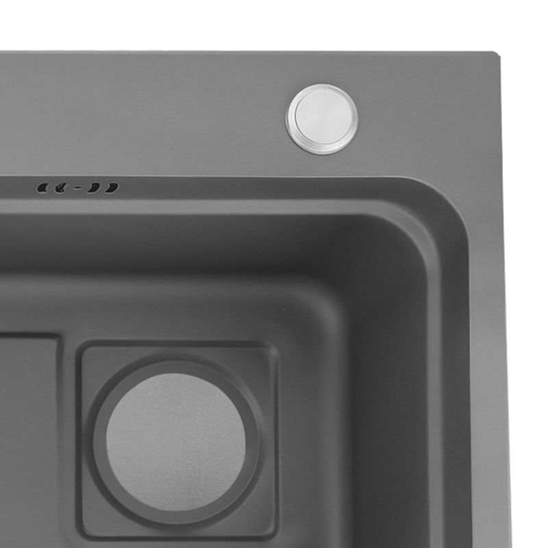 Stainless Steel Kitchen Sink Rectangle Shape Kitchen Sink with Single Bowl Clearhalo 'Home Improvement' 'home_improvement' 'home_improvement_kitchen_sinks' 'Kitchen Remodel & Kitchen Fixtures' 'Kitchen Sinks & Faucet Components' 'Kitchen Sinks' 'kitchen_sinks' 1200x1200_b1621919-3e15-4161-8c82-69fa781fa23b