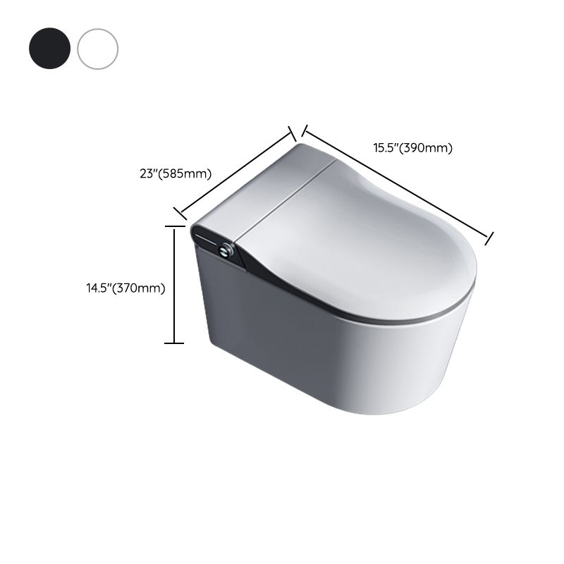 Elongated Contemporary Wall Hung Toilet Set with Wireless Remote Control Clearhalo 'Bathroom Remodel & Bathroom Fixtures' 'Bidets' 'Home Improvement' 'home_improvement' 'home_improvement_bidets' 'Toilets & Bidets' 1200x1200_b174e05c-ebd4-4490-a308-398a19b4c748