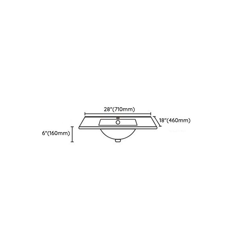 Modern Drop-in Bathroom Sink Rectangular Porcelain Basin Sink(Not Included Faucet) Clearhalo 'Bathroom Remodel & Bathroom Fixtures' 'Bathroom Sinks & Faucet Components' 'Bathroom Sinks' 'bathroom_sink' 'Home Improvement' 'home_improvement' 'home_improvement_bathroom_sink' 1200x1200_b19ab145-198a-4159-9d0c-e7308b37d632