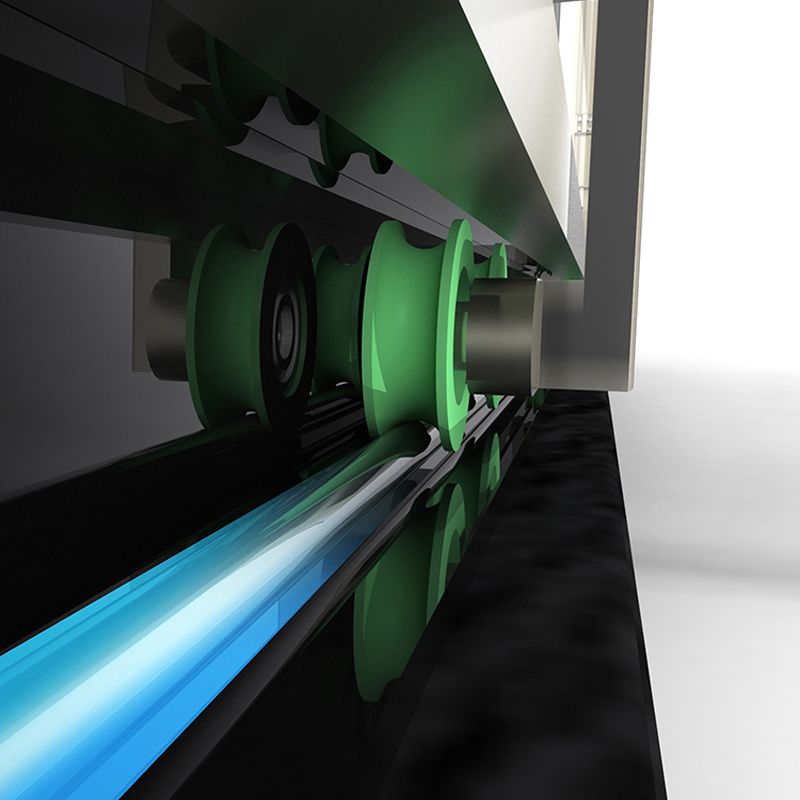 Double Shift Semi Frameless Narrow Bezel Tempered Glass Shower Door Clearhalo 'Bathroom Remodel & Bathroom Fixtures' 'Home Improvement' 'home_improvement' 'home_improvement_shower_tub_doors' 'Shower and Tub Doors' 'shower_tub_doors' 'Showers & Bathtubs' 1200x1200_b19e0874-3957-4492-a0bb-ad21a02554f9