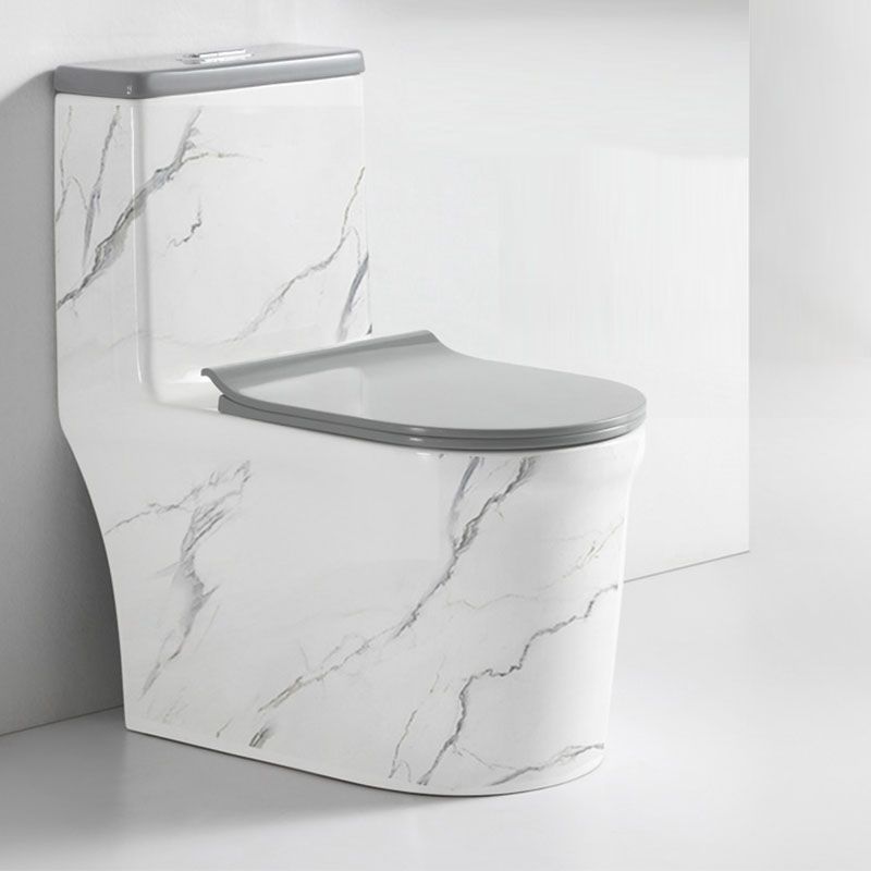 Siphon JetFlush Toilet Traditional One-Piece Toilet with Slow Close Seat 15"L x 27"W x 29"H White Marble Clearhalo 'Bathroom Remodel & Bathroom Fixtures' 'Home Improvement' 'home_improvement' 'home_improvement_toilets' 'Toilets & Bidets' 'Toilets' 1200x1200_b1adf30d-5a16-4c4c-b47f-877bc6a32f2c