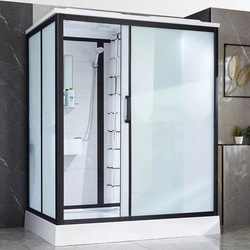 Rectangle Shower Stall Single Sliding Shower Stall with Towel Bar Clearhalo 'Bathroom Remodel & Bathroom Fixtures' 'Home Improvement' 'home_improvement' 'home_improvement_shower_stalls_enclosures' 'Shower Stalls & Enclosures' 'shower_stalls_enclosures' 'Showers & Bathtubs' 1200x1200_b1bda449-a3e7-4612-a743-ab1a100d2406