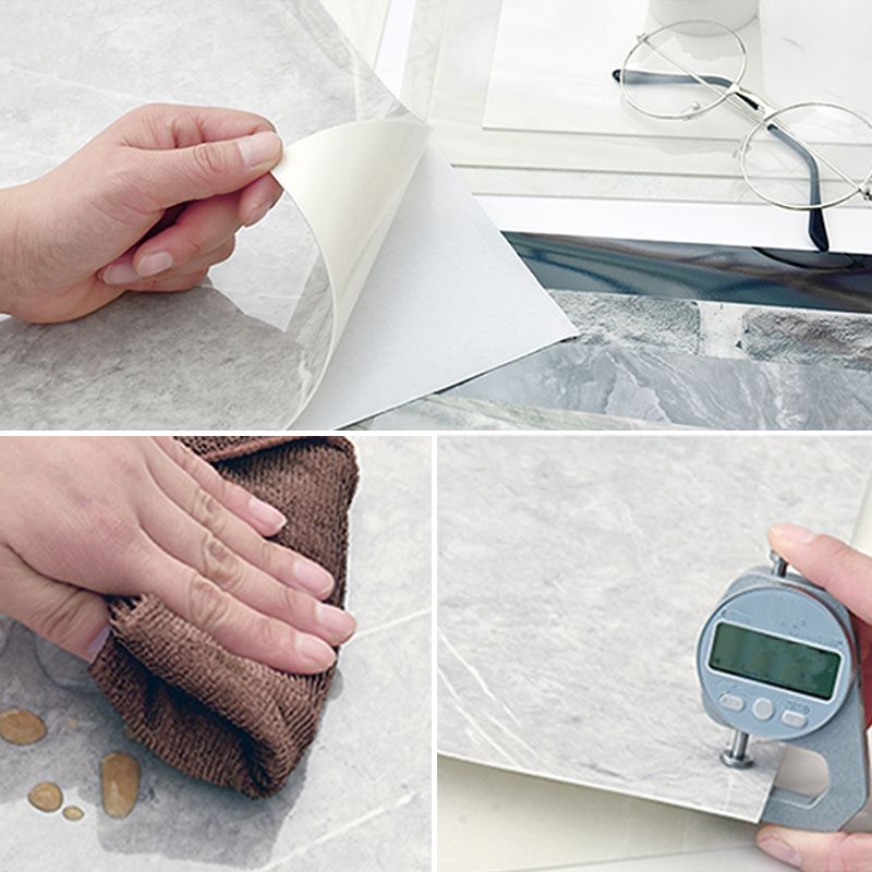 Rectangular Fire Resistant Tile PVC Singular Peel & Stick Tile for Backsplash Wall Clearhalo 'Flooring 'Home Improvement' 'home_improvement' 'home_improvement_peel_stick_blacksplash' 'Peel & Stick Backsplash Tile' 'peel_stick_blacksplash' 'Walls & Ceilings' Walls and Ceiling' 1200x1200_b1c0d4c0-8914-4357-9aeb-d67fa5133d58