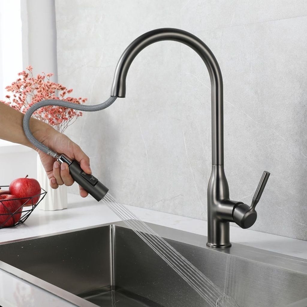 Modern Pull down Water Filler One Handle High Arch Kitchen Faucet Clearhalo 'Home Improvement' 'home_improvement' 'home_improvement_kitchen_faucets' 'Kitchen Faucets' 'Kitchen Remodel & Kitchen Fixtures' 'Kitchen Sinks & Faucet Components' 'kitchen_faucets' 1200x1200_b1c66771-0775-4bfe-a154-a13d66826b17