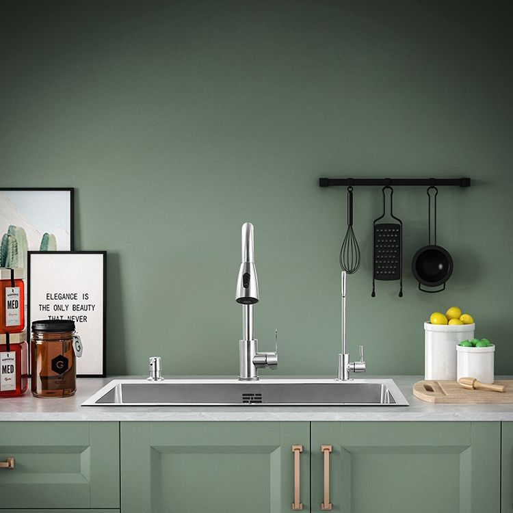 Modern Style Kitchen Sink Overflow Hole Design Drop-In Kitchen Sink with Soundproofing Clearhalo 'Home Improvement' 'home_improvement' 'home_improvement_kitchen_sinks' 'Kitchen Remodel & Kitchen Fixtures' 'Kitchen Sinks & Faucet Components' 'Kitchen Sinks' 'kitchen_sinks' 1200x1200_b1cf7589-2153-4e54-a5f7-732fe277ba8f