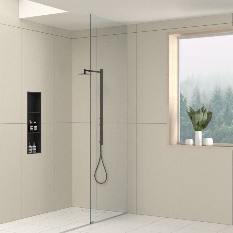 Glass Shower Door Simple One-line Transparent Shower Bath Door Clearhalo 'Bathroom Remodel & Bathroom Fixtures' 'Home Improvement' 'home_improvement' 'home_improvement_shower_tub_doors' 'Shower and Tub Doors' 'shower_tub_doors' 'Showers & Bathtubs' 1200x1200_b1ffd83c-a08c-4c9b-b85b-76dfdd34890b