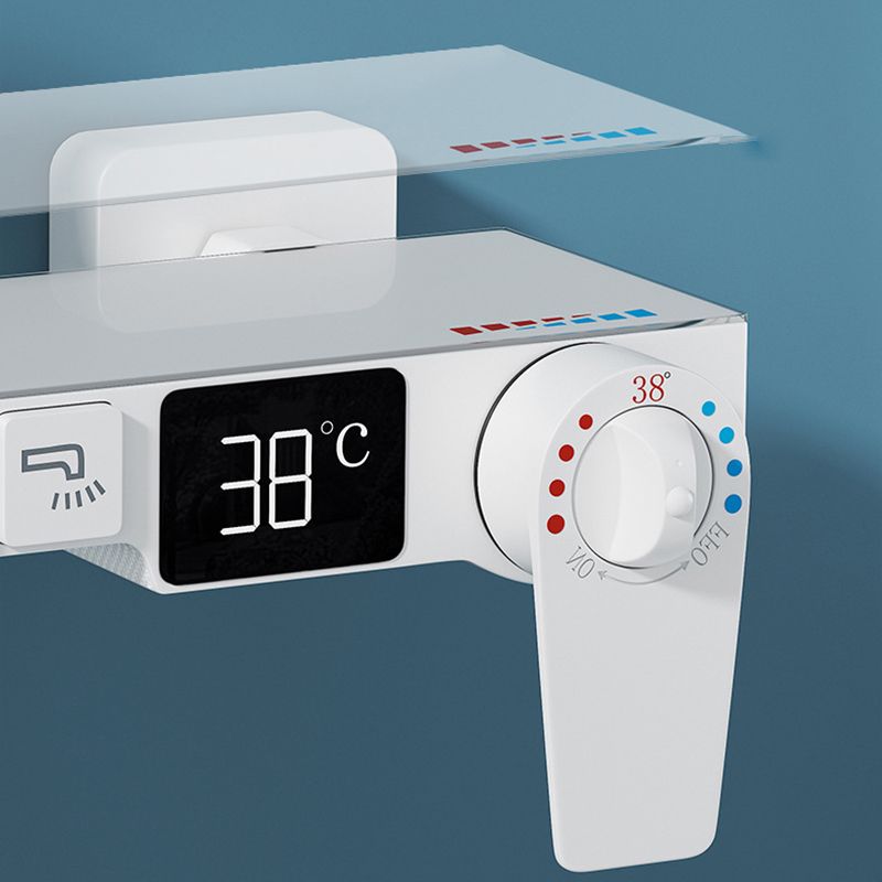 Single Hand Shower Modern Shower Faucet Wall Mounted Shower Trim Clearhalo 'Bathroom Remodel & Bathroom Fixtures' 'Home Improvement' 'home_improvement' 'home_improvement_shower_faucets' 'Shower Faucets & Systems' 'shower_faucets' 'Showers & Bathtubs Plumbing' 'Showers & Bathtubs' 1200x1200_b20214ba-ae1f-4565-adaf-4036e597f089