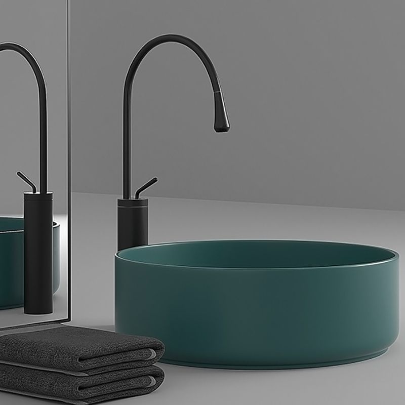 Round Porcelain Bathroom Sink with Shut-Off Valve Vessel Sink Clearhalo 'Bathroom Remodel & Bathroom Fixtures' 'Bathroom Sinks & Faucet Components' 'Bathroom Sinks' 'bathroom_sink' 'Home Improvement' 'home_improvement' 'home_improvement_bathroom_sink' 1200x1200_b212bc0f-8868-4f8c-9baa-50397c5c8b88