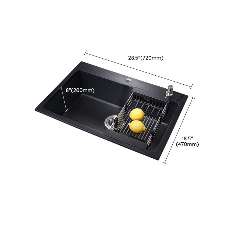 Quartz Kitchen Sink Modern Drop-In Kitchen Sink with Drain Assembly Clearhalo 'Home Improvement' 'home_improvement' 'home_improvement_kitchen_sinks' 'Kitchen Remodel & Kitchen Fixtures' 'Kitchen Sinks & Faucet Components' 'Kitchen Sinks' 'kitchen_sinks' 1200x1200_b238ecd9-115f-4b75-931c-807a769fdb47
