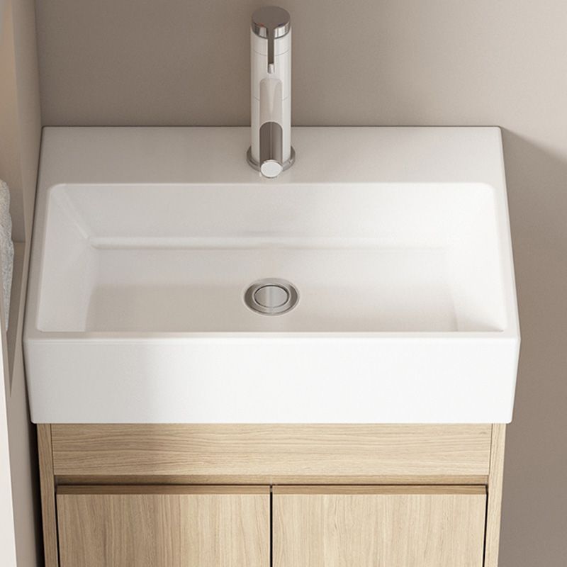 Basic Wooden Sink Vanity Wall-Mounted Vanity Cabinet with Mirror Cabinet Clearhalo 'Bathroom Remodel & Bathroom Fixtures' 'Bathroom Vanities' 'bathroom_vanities' 'Home Improvement' 'home_improvement' 'home_improvement_bathroom_vanities' 1200x1200_b240d005-6e4d-4e2b-9211-ce9d49d1bc64
